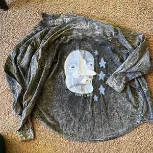 Levi's Black Graphic Button Down Shirt Hand Painted